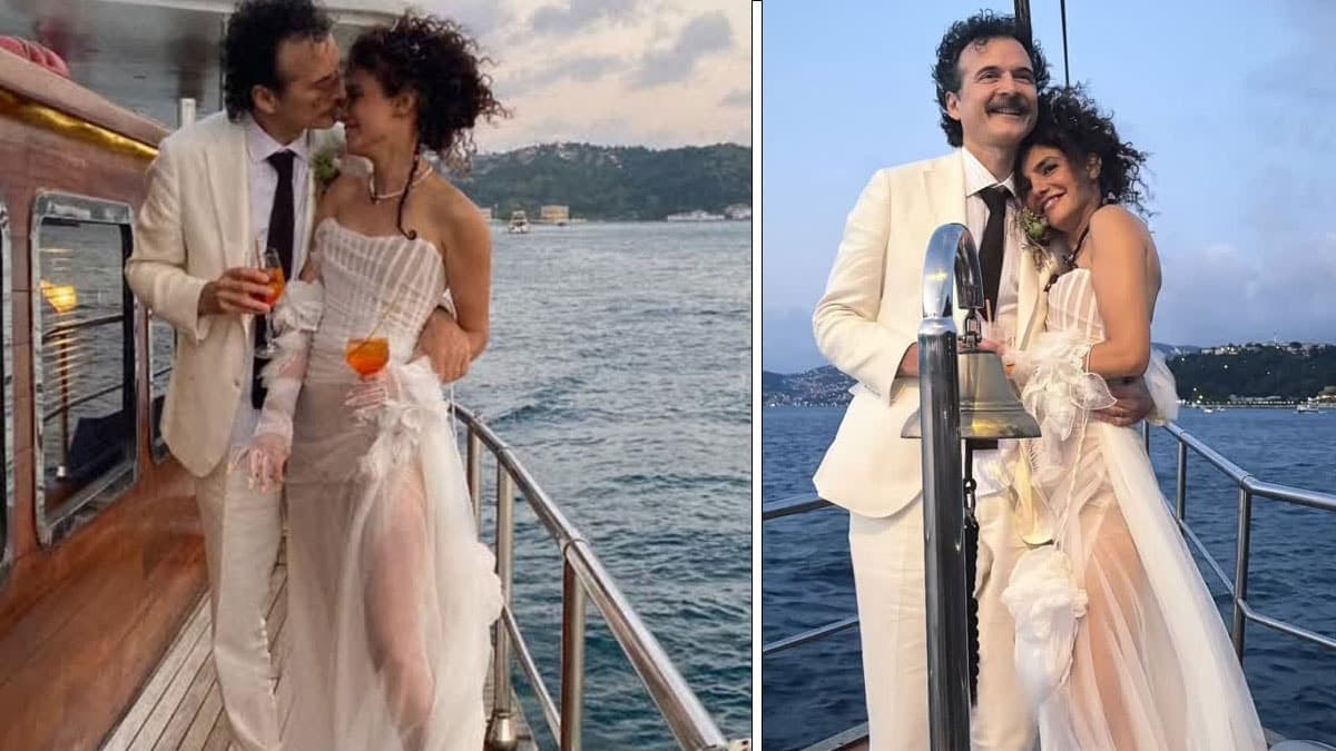 43 yaşında gelin oldu: Transparan gelinliğiyle sosyal medyayı salladı