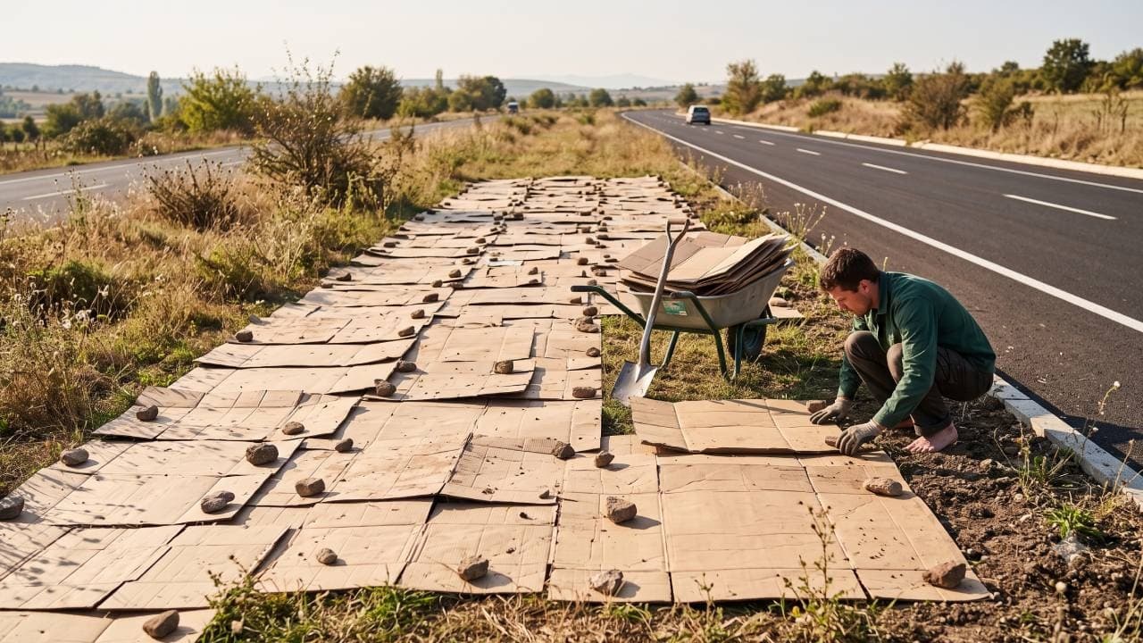 Yeşil alanlara karton döşeme uygulaması tartışma yarattı