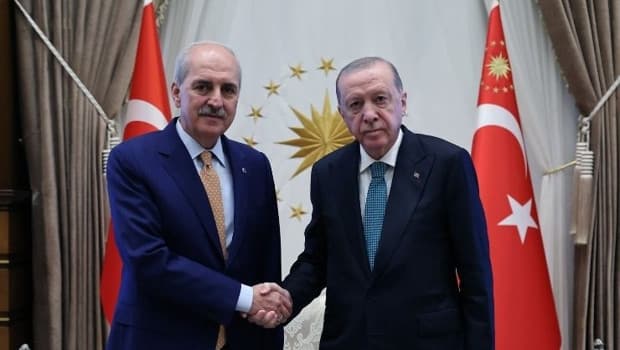 Erdoğan, TBMM Başkanı Kurtulmuş'u Beştepe'de ağırladı