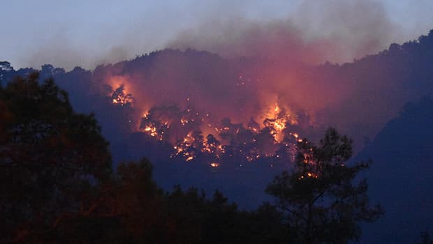 Antalya Kemer'de orman yangını: Ekipler karadan müdahaleye devam ediyor