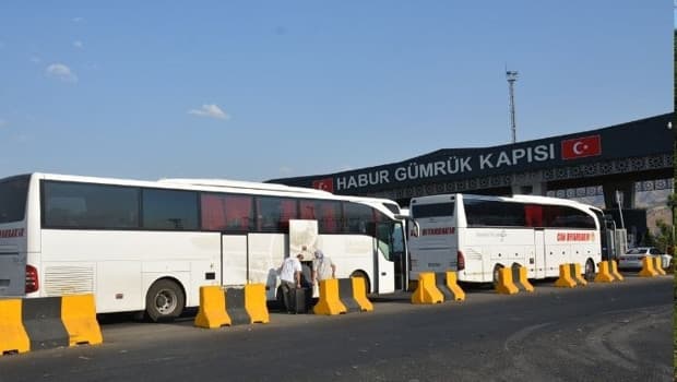 Srebrenitsa'dan yola çıkan Filistin Konvoyu, Habur Sınır Kapısı'ndan Irak'a geçiş yaptı